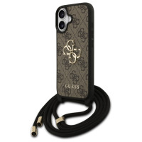 Guess 4G Big Logo Cord Stap Crossbody Case for iPhone 17 - Brown