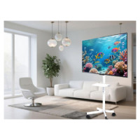 Gembird TV stiprinājums Gembird 32" - 55" TV floor stand with caster wheels White