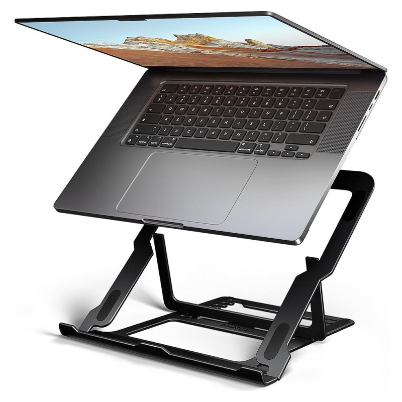 Axagon STND-LAB ALU stand for 10" - 17,3" laptops, 8 adjustable angles, black
