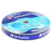 Verbatim Matricas CD-R Verbatim 700MB Wagon Wheel 1x-52x Extra Protection, 10 Pack Spindle