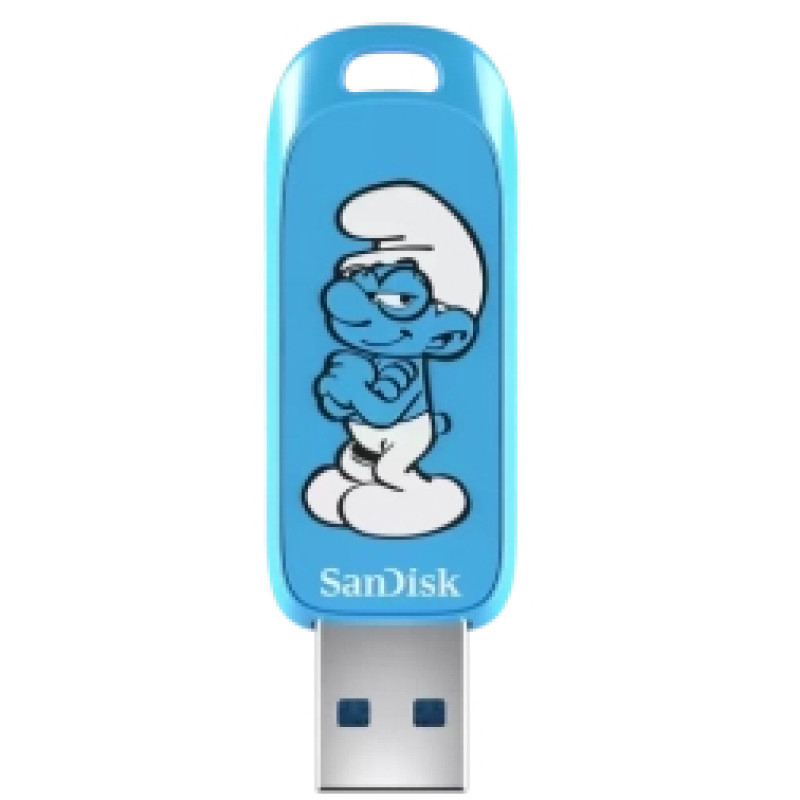 Sandisk Zibatmiņa Sandisk Smurfs 128GB Brainy Smurf Edition