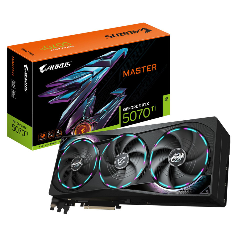 Gigabyte Graphics Card|GIGABYTE|NVIDIA GeForce RTX 5070 Ti|16 GB|GDDR7|256 bit|PCIE 5.0 16x|GPU 2670 MHz|Dual Slot Fansink|1xHDMI|3xDisplayPort|GV-N507TAORUSM-16GD