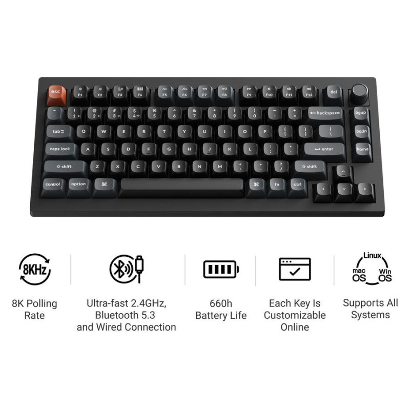 Keychron KEYBOARD WRL V1 ULTRA/BLACK V1U-D1 KEYCHRON
