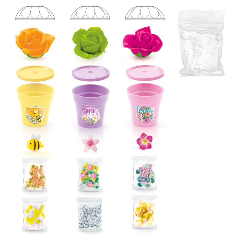 So Slime Slime gatavo&scaron;anas komplekts Puķu pods, 3 gab.