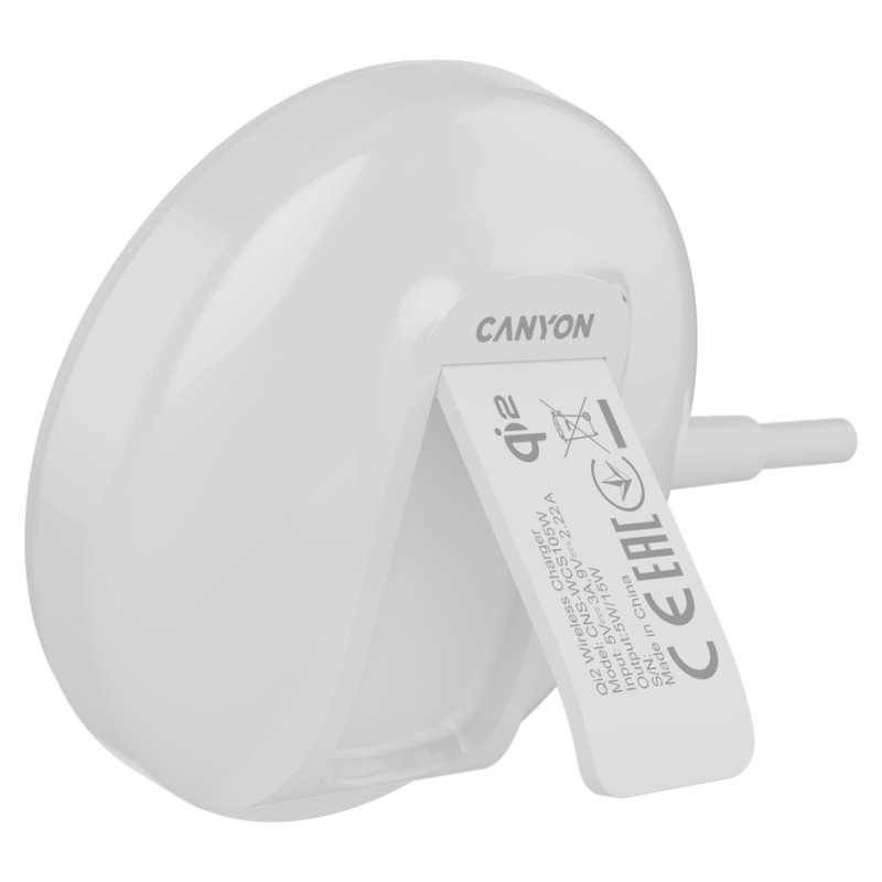 Canyon wireless charger WS-105 15W Qi2 White