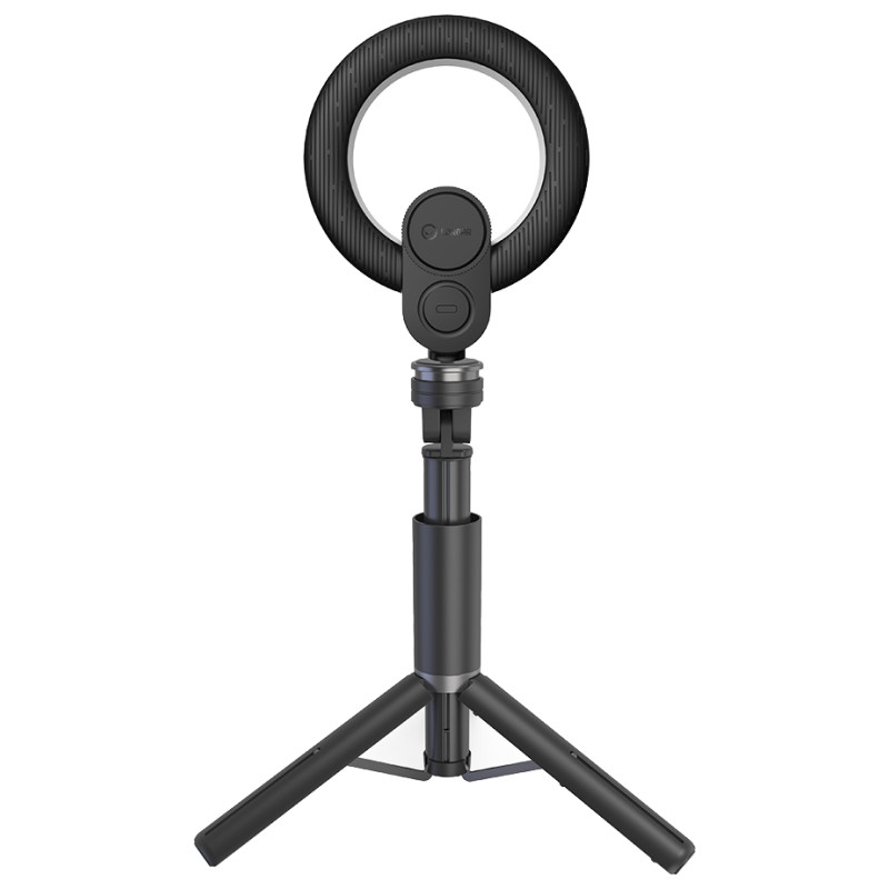 Lorgar Circulus 910, Streaming web camera, 5MP 2592X1944 max resolution, up to 60fps, 1/2.8", Sony STARVIS CMOS image sensor, full glass lens, 5.5'' built-in ring light (1700-14 000K), foldable tripod, auto focus, dual microphones with AI n