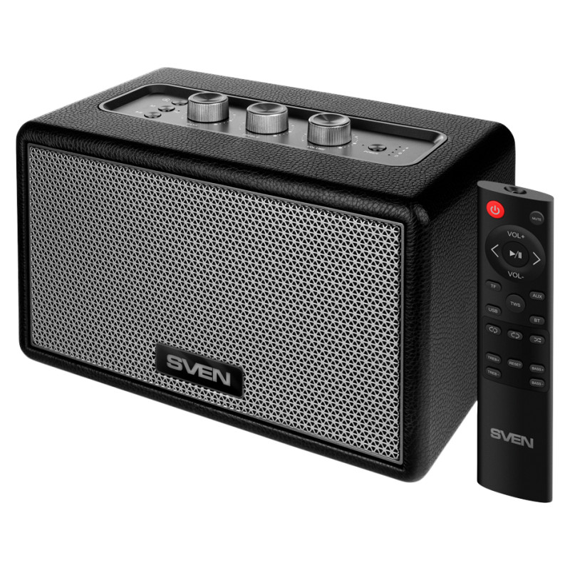 Sven Speaker SVEN HA-950, black, MDF, PU leather (60W, Bluetooth, USB, Micro SD, Remote)