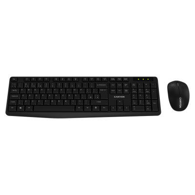 Canyon SET-W01 EN Keyboard+Mouse Wireless Black