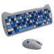 Canyon HSET-W6 EN Keyboard+Mouse Kitty Edition AAA+АА Wireless Blue