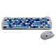 Canyon HSET-W6 EN Keyboard+Mouse Kitty Edition AAA+АА Wireless Blue