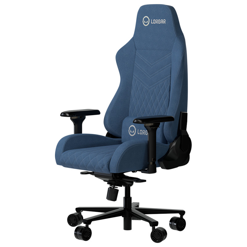 Lorgar Ace 422, Gaming chair, Anti-stain durable fabric, 1.8 mm metal frame, multiblock mechanism, 4D armrests, 5 Star aluminium base, Class-4 gas lift, 75mm PU casters, Blue