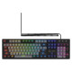Lorgar Azar 514, Wired mechanical gaming keyboard, RGB backlight, 1680000 colour variations, 18 modes, keys number: 104, 50M clicks, linear dream switches, spring cable up to 3.4m, ABS plastic+metal, magnetic cover, 450*136*39mm, 1.17kg, black, EN layout