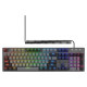 Lorgar Azar 514, Wired mechanical gaming keyboard, RGB backlight, 1680000 colour variations, 18 modes, keys number: 104, 50M clicks, linear dream switches, spring cable up to 3.4m, ABS plastic+metal, magnetic cover, 450*136*39mm, 1.17kg, black, EN layout