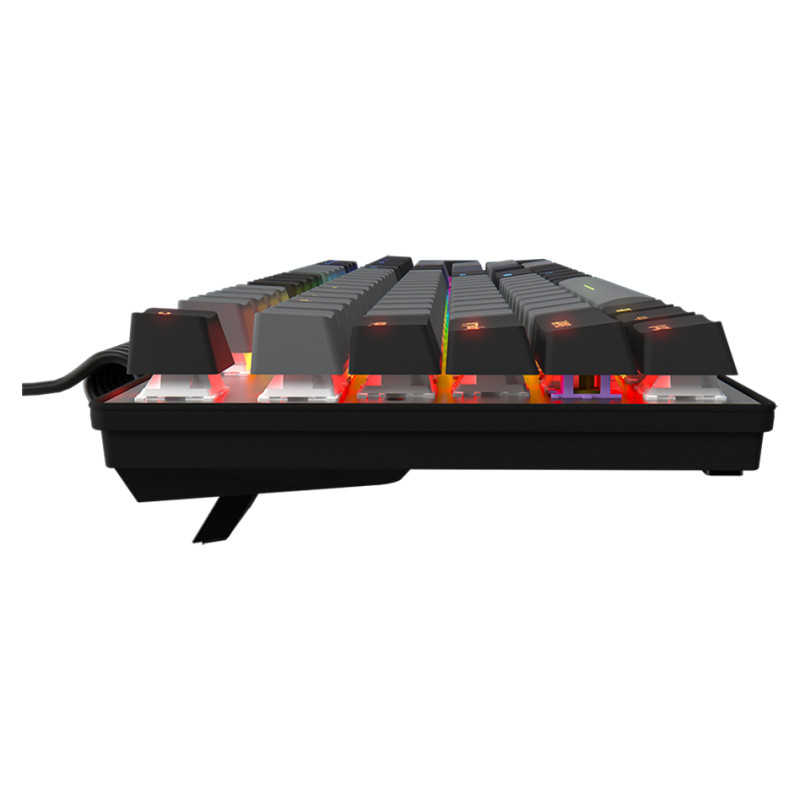 Lorgar Azar 514, Wired mechanical gaming keyboard, RGB backlight, 1680000 colour variations, 18 modes, keys number: 104, 50M clicks, linear dream switches, spring cable up to 3.4m, ABS plastic+metal, magnetic cover, 450*136*39mm, 1.17kg, black, EN layout