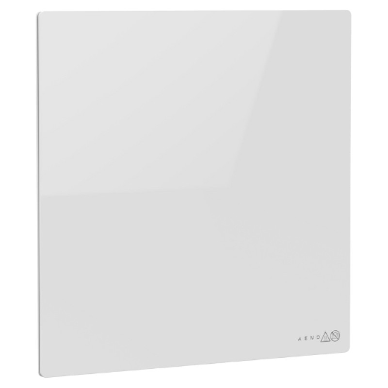 Aeno Premium Eco Smart Quadro Wall Heater, 500W, 50x50 cm., Tempered glass, Infrared+convection heating type, LED display Plug type: Europe (E/F type), WHITE, Made in Poland