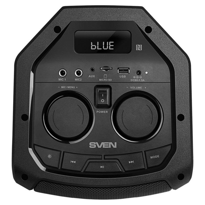 Sven Speaker SVEN PS-710, black (100W, TWS, Bluetooth, FM, USB, microSD, LED-display, 4400mA*h)
