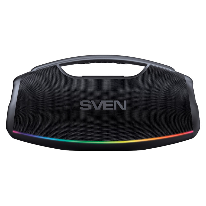 Sven Portable speaker SVEN PS-990, black, power output 180W (RMS), TWS, Bluetooth, RGB backlight, Waterproof (IPx7), USB, Lithium battery, Battery life &ndash; up to 16 hours
