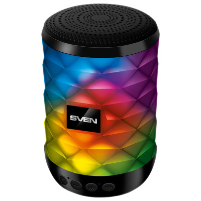 Sven Speaker SVEN PS-55, black (5W, TWS, Bluetooth, FM, USB, microSD, 600mA*h)