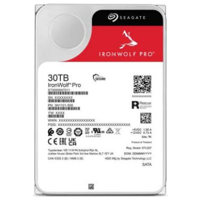 Seagate HDD|SEAGATE|IronWolf Pro|30TB|512 MB|7200 rpm|3,5"|ST30000NT011