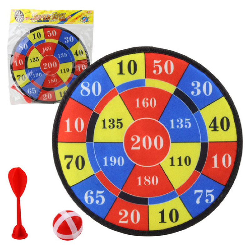 Lean Toys Darts 28 cm ar bumbiņām un &scaron;autriņām 74786