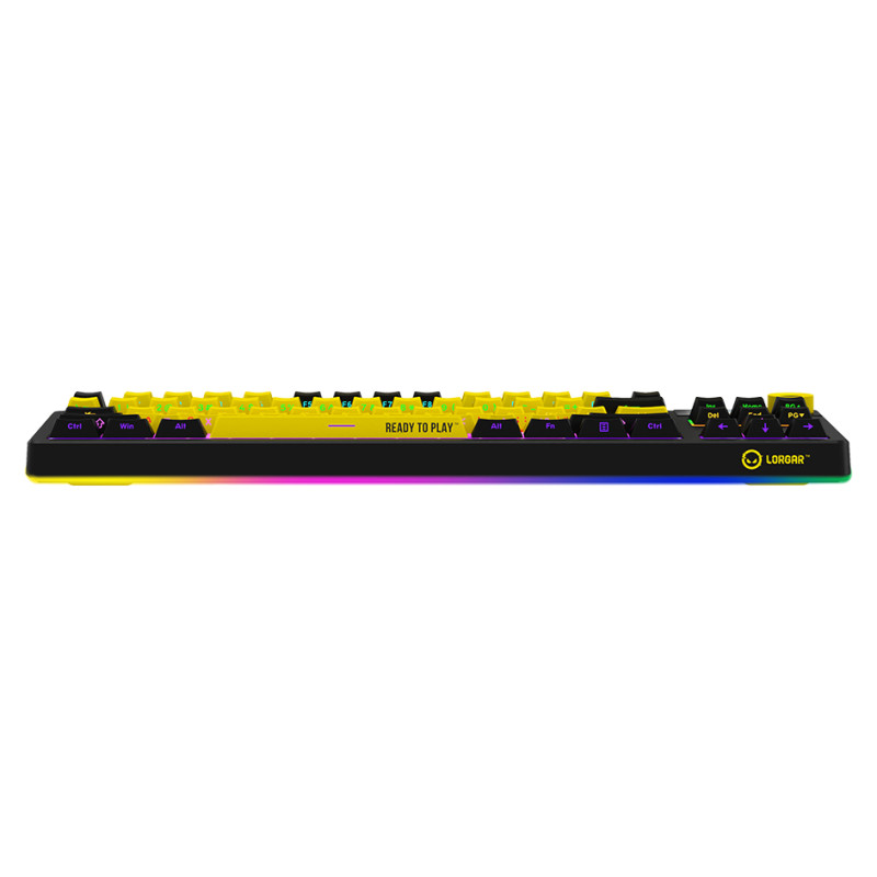 Lorgar KBP70TKLW, Wireless TKL Mechanical Gaming Keyboard Pro, Black/yellow, EN layout