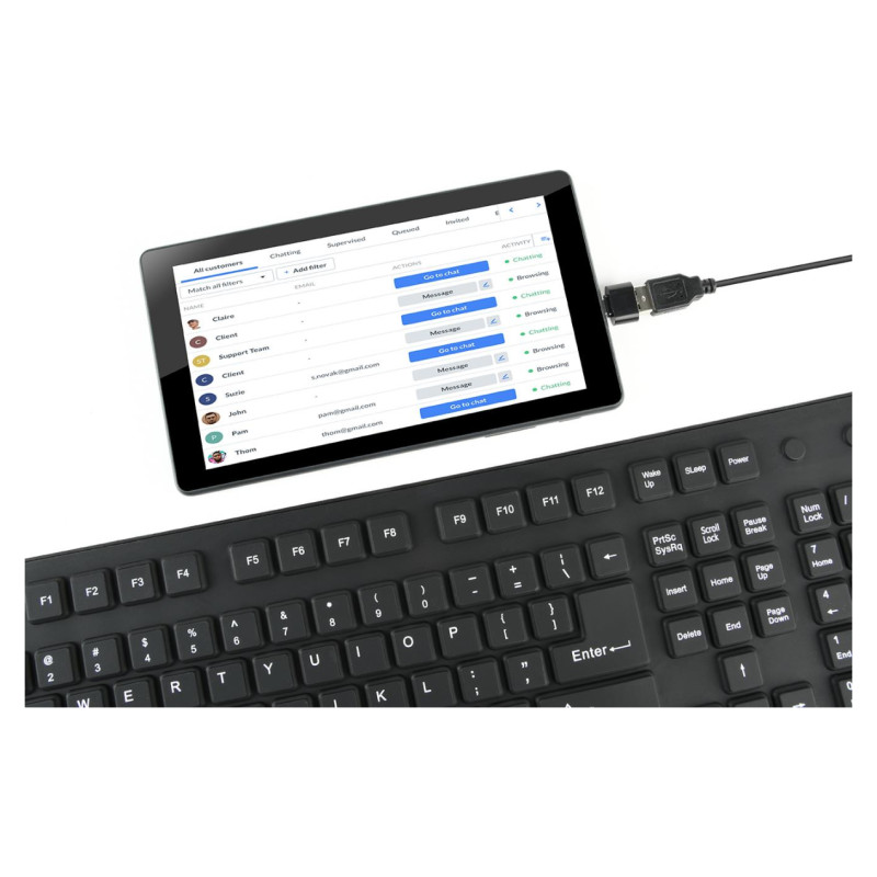 Gembird KEYBOARD FLEXIBLE USB ENG/BLACK KB-109F-B GEMBIRD