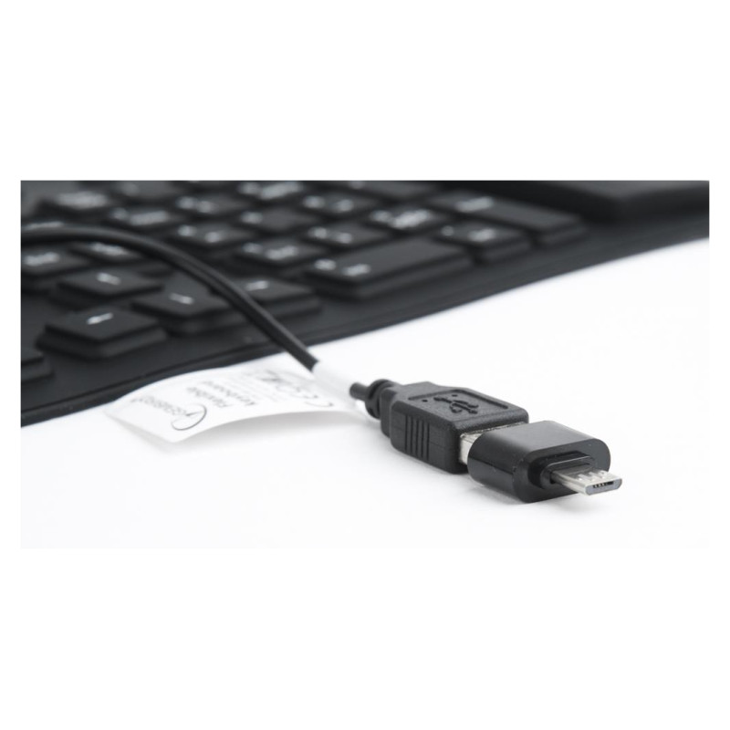 Gembird KEYBOARD FLEXIBLE USB ENG/BLACK KB-109F-B GEMBIRD