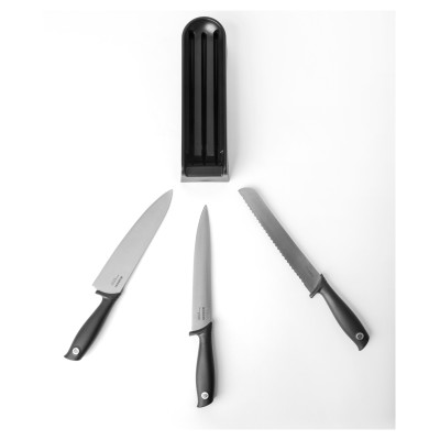 Brabantia Atvilktņu nažu bloks un naži Tasty+, Dark Grey - 123023