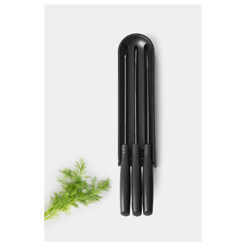 Brabantia Atvilktņu nažu bloks un naži Tasty+, Dark Grey - 123023