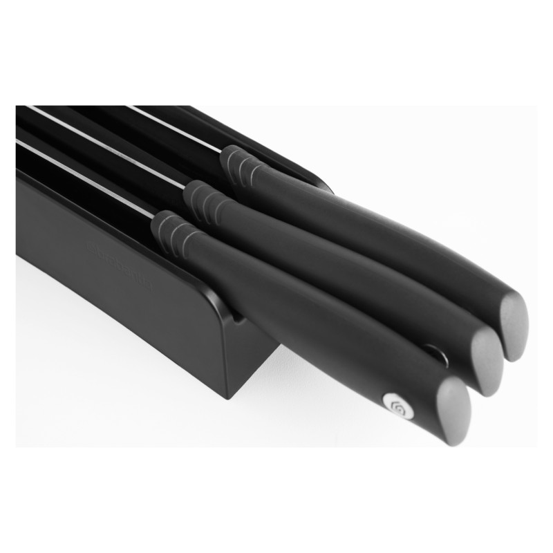 Brabantia Atvilktņu nažu bloks un naži Tasty+, Dark Grey - 123023