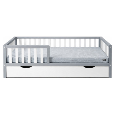 Emis Bērnu gulta "Scandi Kids" 80x160 / Balts + pelēks (RAL 7040) / Jā