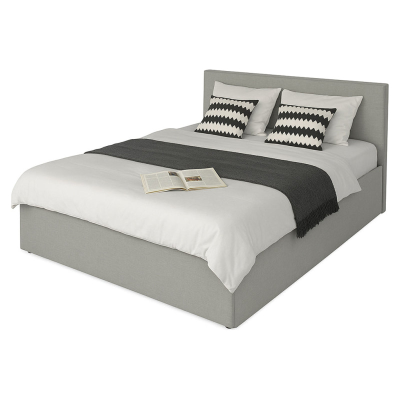 Emis Sleeping Gulta "Anne" 200x200 / Tum&scaron;i pelēka / Bez veļas kastes