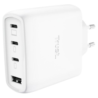 Trust MOBILE CHARGER WALL MAXO 65W/4-PORT GAN WHITE 26068 TRUST