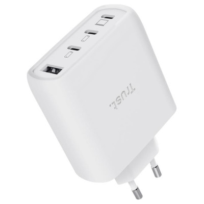 Trust MOBILE CHARGER WALL MAXO 65W/4-PORT GAN WHITE 26068 TRUST