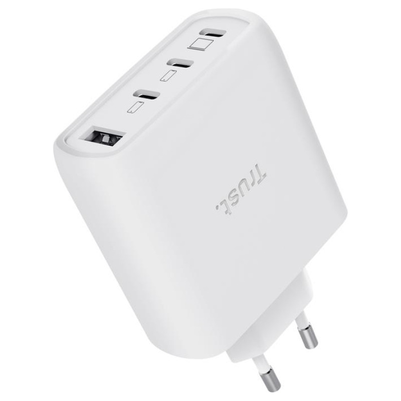 Trust MOBILE CHARGER WALL MAXO 65W/4-PORT GAN WHITE 26068 TRUST