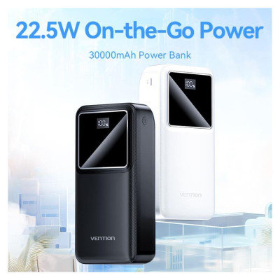 Vention POWER BANK USB 30000MAH 22.5W/BLACK FHMB0 VENTION