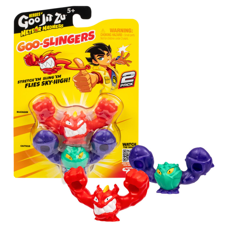 Goo Jit Zu HEROES OF GOO JIT ZU Meteor Madness Goo Slingers dubultiepakojums