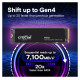 Crucial SSD|CRUCIAL|800xTBW rating|Read speed 7100 MB/s|Write speed 6000 MB/s|NVMe Yes|PCI Express 4.0|M.2|4000 GB|CT4000P310SSD8
