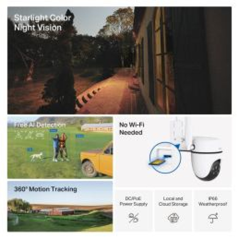 Tp-Link Novēro&scaron;anas kamera TP-Link Tapo C501GW 4G 360&deg;