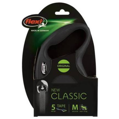 Flexi New Classic M 5m black (lente) - pavada suņiem