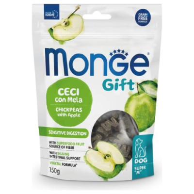 Monge GIFT Dog SUPER M Sensitive digestion Chickpeas with apple / 150 g - kārums suņiem