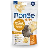 Monge GIFT Cat FILLED & CRUNCHY Fussy cat Pork and cheese / 60 g - kārums kaķiem