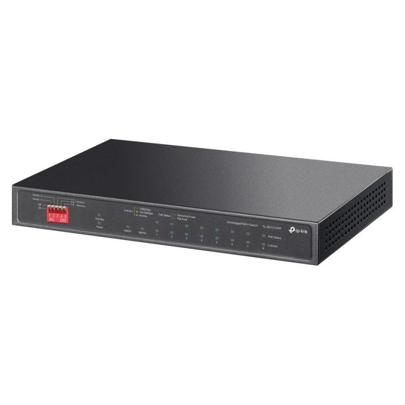 Tp-Link Switch|TP-LINK|TL-SG1210PP|9x10Base-T / 100Base-TX / 1000Base-T|1x10/100/1000BASE-T/SFP combo|PoE+ ports 6|TL-SG1210PP