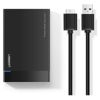 Ugreen bay for HDD SSD disk housing 2.5 '' SATA USB 3.2 Gen 1 (5 Gbps) micro USB SuperSpeed + 0.5 m cable black (US221 30848)