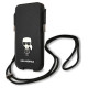 Karl Lagerfeld Torebka KLHCP12LOPHKMK 6,7" czarny/black hardcase Saffiano Ikonik Karl's