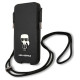 Karl Lagerfeld Torebka KLHCP12MOPHKMK 6,1" czarny/black hardcase Saffiano Ikonik Karl's