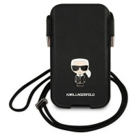 Karl Lagerfeld Torebka KLHCP12MOPHKMK 6,1" czarny/black hardcase Saffiano Ikonik Karl's