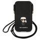 Karl Lagerfeld Torebka KLHCP12MOPHKMK 6,1" czarny/black hardcase Saffiano Ikonik Karl's