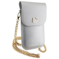 Hello Kitty Leather Metal Logo Chain bag - silver