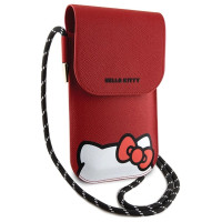 Hello Kitty Leather Hiding Kitty Cord bag - red